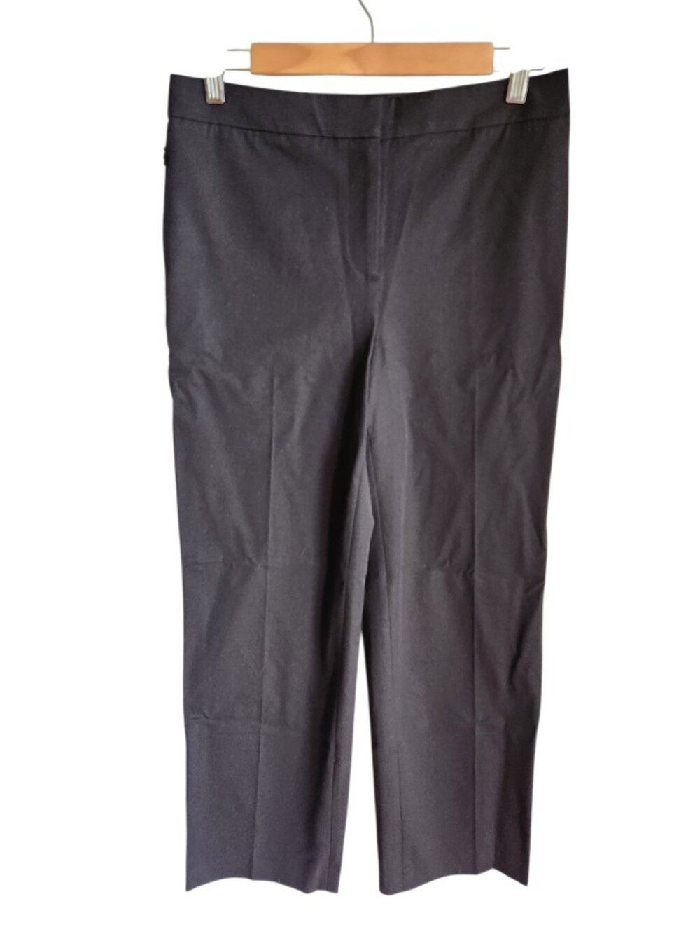 Talbots Pants Women's Black 4 Straight Ankle Cotton Bi Stretch Pant Mid Rise NEW